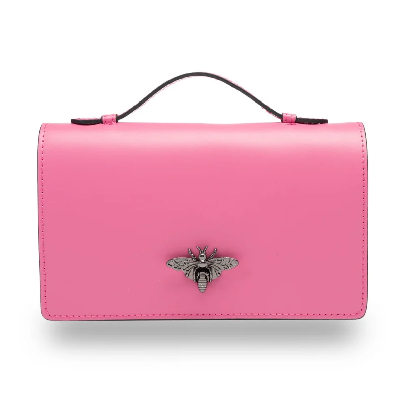 Geanta dama piele naturala fucsia Lori