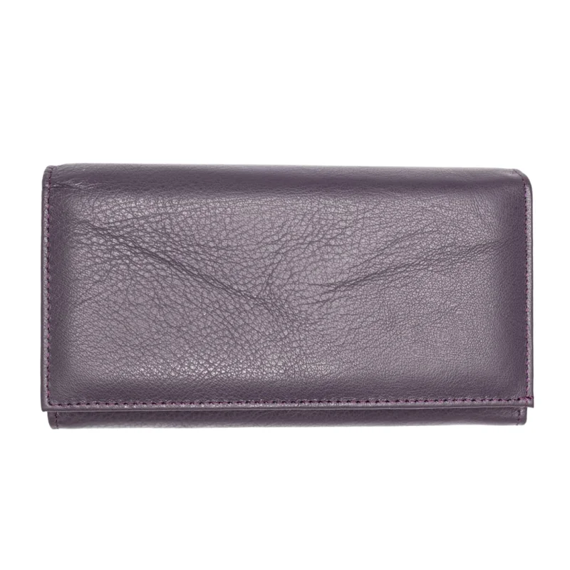 Portofel femei din piele naturala violet Essential