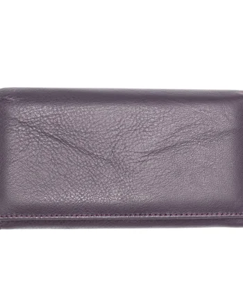 Portofel femei din piele naturala violet Essential