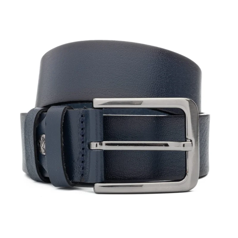 Curea barbati din piele naturala bleumarin Blue Notte - 110 cm