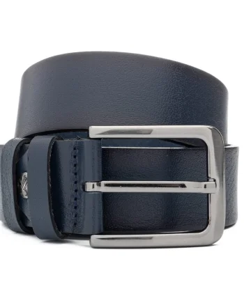 Curea barbati din piele naturala bleumarin Blue Notte - 110 cm