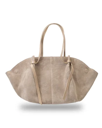 Geantă damă din piele naturala taupe deschis Alice