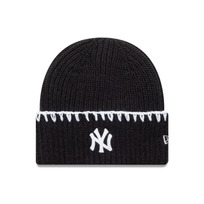 Caciula New Era Wmns Chunky Topstitch Beanie New York Yankees  Blk