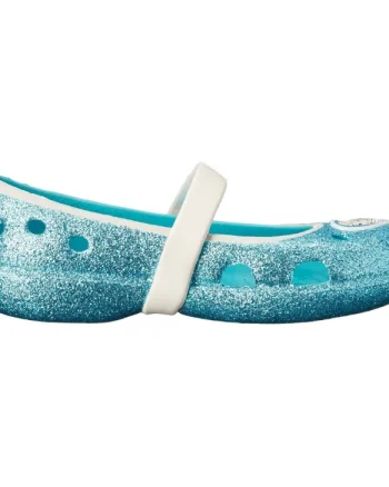 Balerini Crocs Keeley Frozen Flat Albastru deschis - Pool