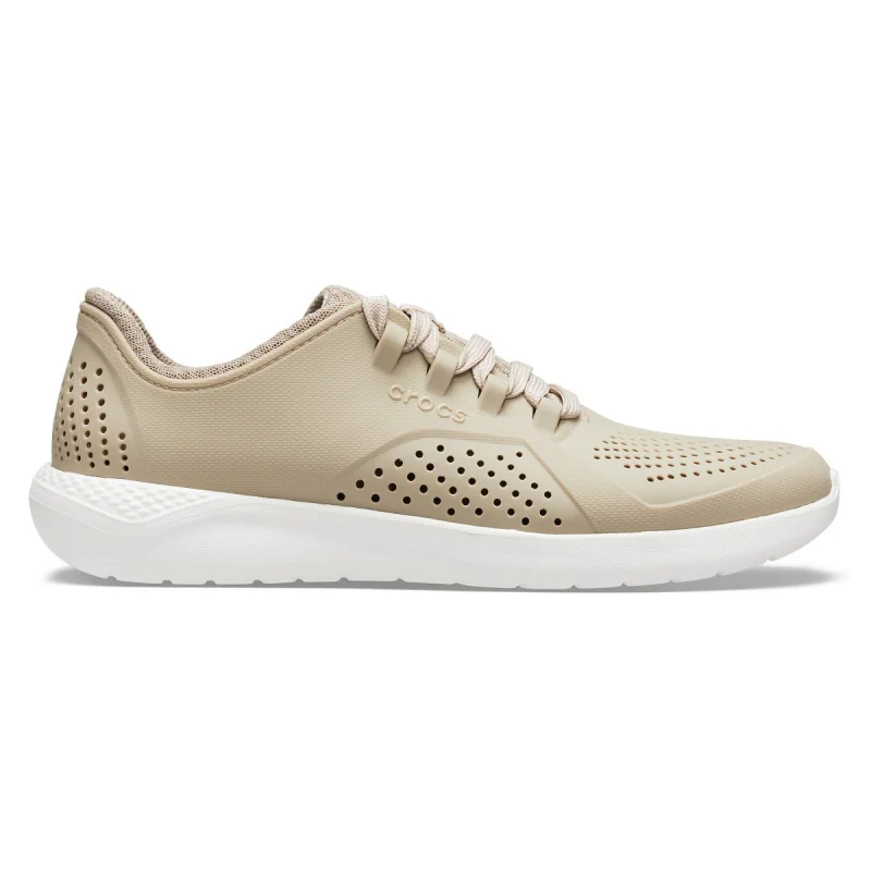 Pantofi Crocs Men's LiteRide Pacer Bej - Cobblestone/White