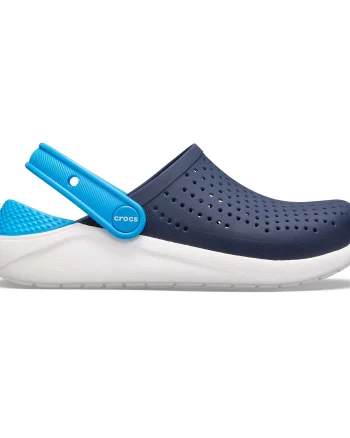 Saboti Crocs Kids' LiteRide Clog Albastru - Navy/White
