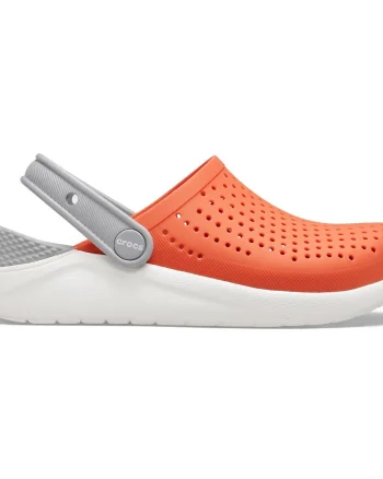 Saboti Crocs Kids' LiteRide Clog Portocaliu - Tangerine/White