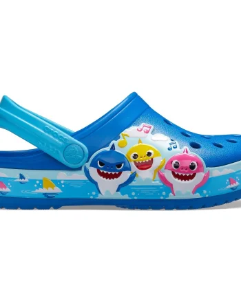 Saboți Crocs Fun Lab Baby Shark Band Clog Albastru - Bright Cobalt