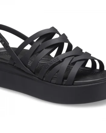 Sandale Crocs Brooklyn Strappy Low Wedge Negru - Black