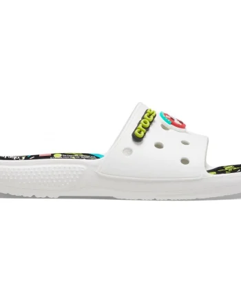 Papuci CocaCola X Classic Crocs 90s Slide Alb - White/Multi