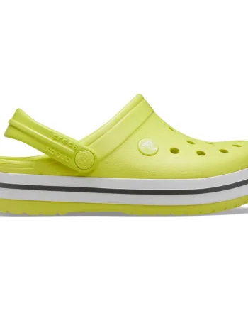 Saboți Crocs Crocband Kid's New Clog Galben - Citrus/Grey