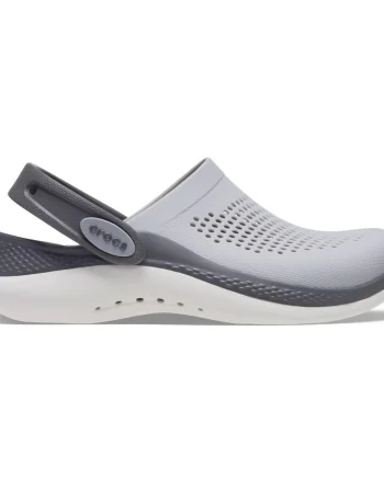 Saboți Crocs LiteRide 360 Clog Kids Gri - Light Grey/Slate Grey