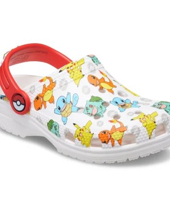 Saboti Crocs Classic Pokemon Clog Kids Alb - White/Multi