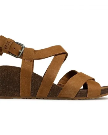 Sandale Teva Mahonia Wedge Cross Strap Maro - Chipmunk