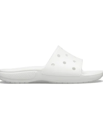 Papuci Classic Crocs Slide Iconic Crocs Comfort Alb - White