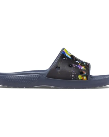Papuci Crocs Classic Crocs Meta Scape Slide Negru - Black/Multi