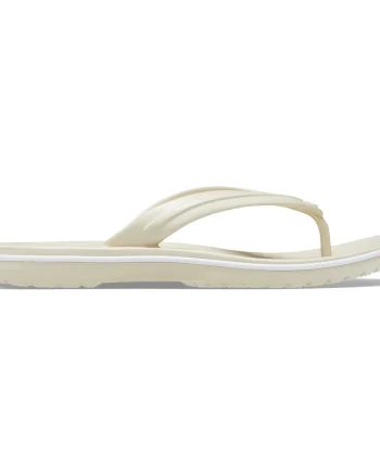 Slapi Crocs Crocband Flip Bej - Bone