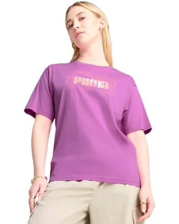 Tricou femei Puma Graphics Stacked No 1 Logo Relaxed Tee 68508489