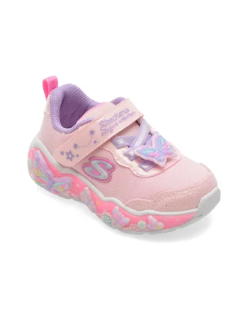 Pantofi sport SKECHERS roz, LIL BUTTERFLY BLISS, din material textil