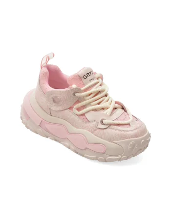 Pantofi sport GRYXX roz, 5373, din material textil si piele naturala