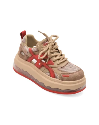 Pantofi sport GRYXX rosii, 5S137, din material textil