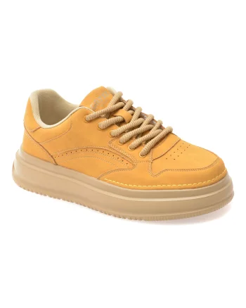 Pantofi sport GRYXX galbeni, 251219, din piele naturala