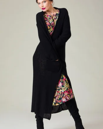 Cardigan tricotat Evelinne negru