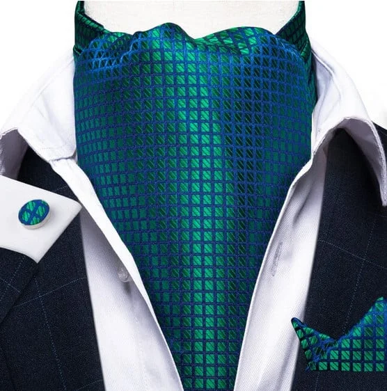 Set cravata / esarfa Ascot + batista + butoni, model 25