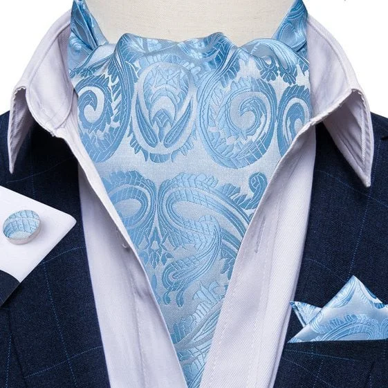 Set cravata / esarfa Ascot + batista + butoni, model 53
