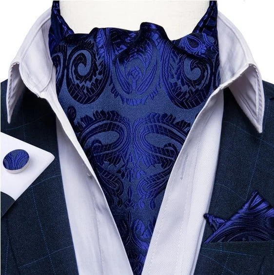Set cravata / esarfa Ascot + batista + butoni, model 66