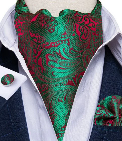 Set cravata / esarfa Ascot + batista + butoni, model 59