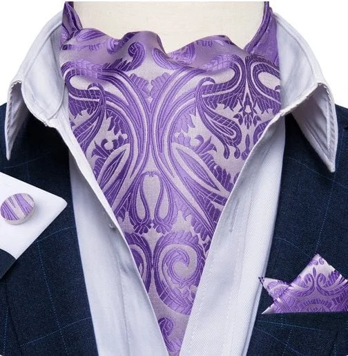 Set cravata / esarfa Ascot + batista + butoni, model 74