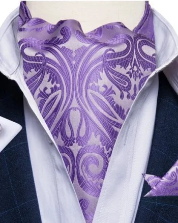 Set cravata / esarfa Ascot + batista + butoni, model 74