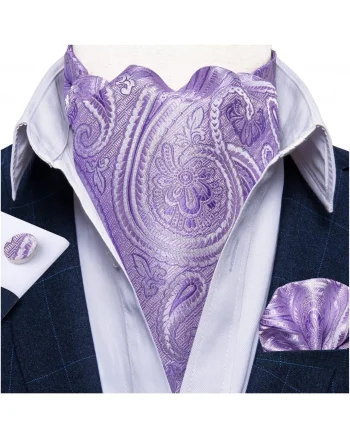 Set cravata / esarfa Ascot + batista + butoni, model 84