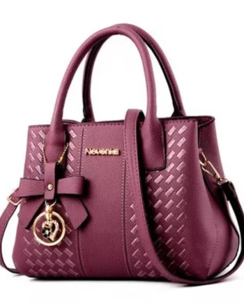 Geanta / poseta purple de dama, Delice, cu pandantiv
