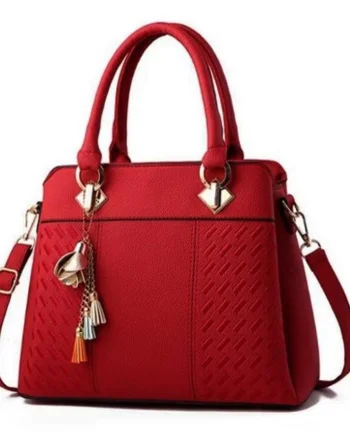 Geanta / poseta wine red de dama, Siry, cu pandantiv