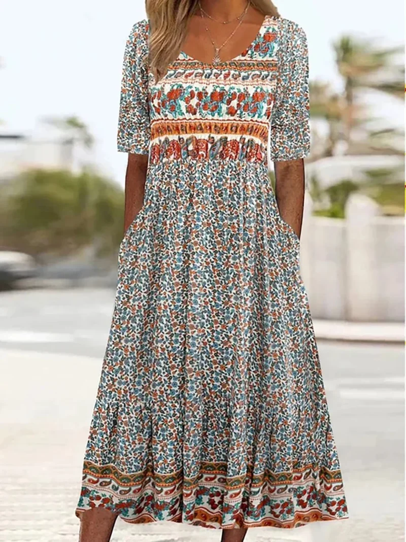 Rochie cu flori, de dama, Floria, marimea XXXL - 2