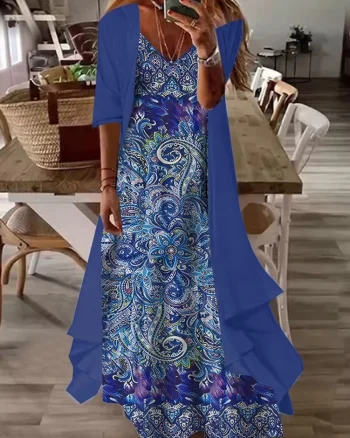 Rochie din 2 piese, design modern, de dama, Serena, marimea XXL