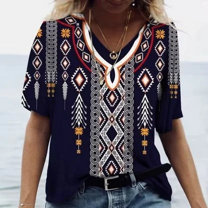 Bluza cu flori, de dama, maneca scurta, model 138, marime XL