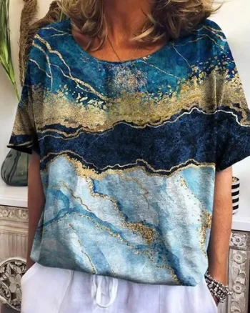 Bluza cu design modern, de dama, maneca scurta, model 47 - marimea M
