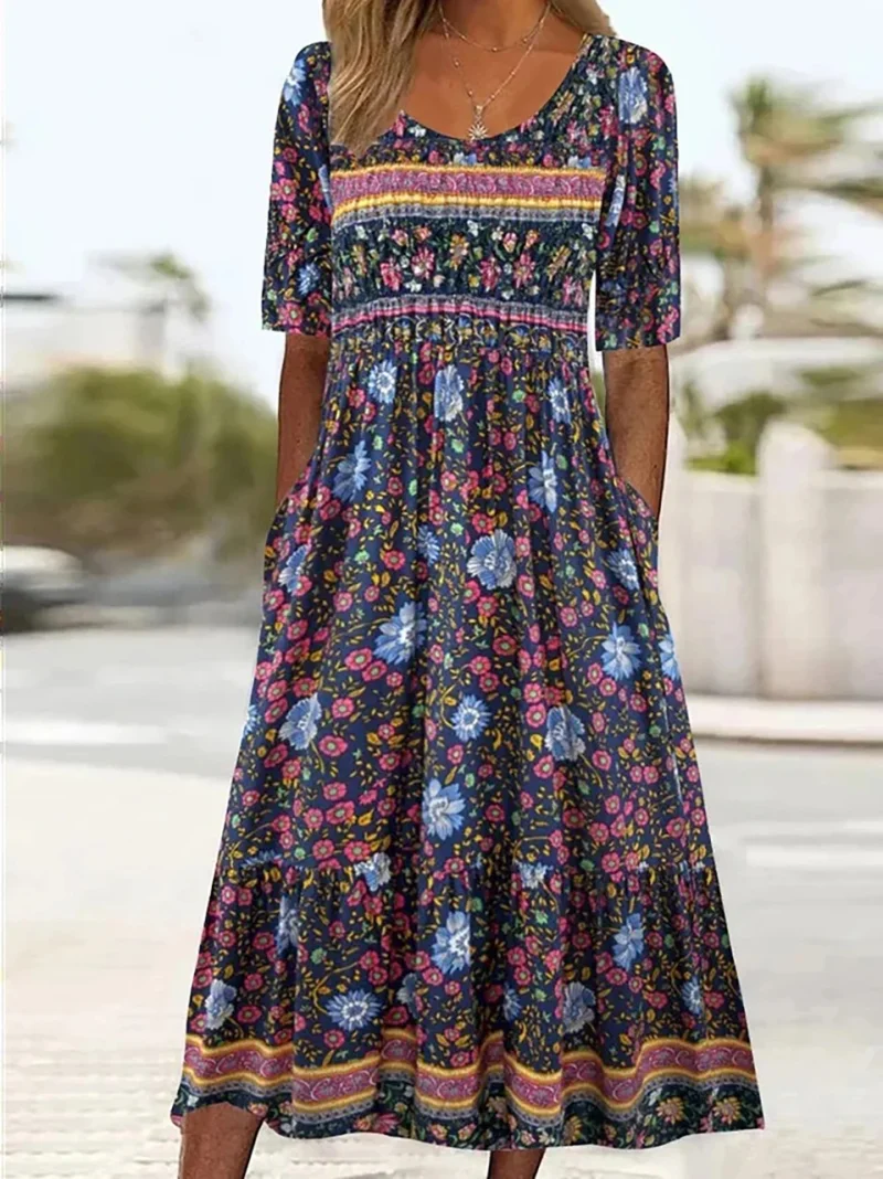 Rochie cu flori, de dama, Floria, marimea XXXL - 4