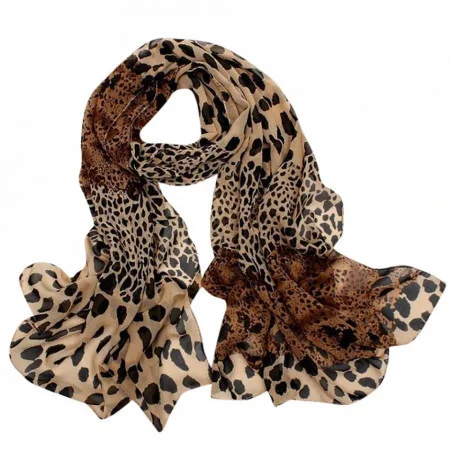 Esarfa eleganta din voal, animal print