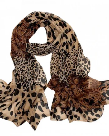 Esarfa eleganta din voal, animal print