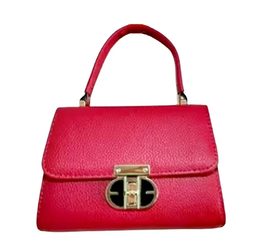 Geanta rosie de dama, inchizatoare chic, Anais