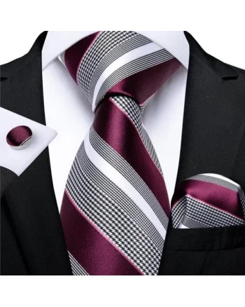 Set cravata + batista + butoni - matase - model 356