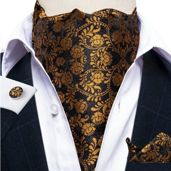 Set cravata / esarfa Ascot + batista + butoni, model 33