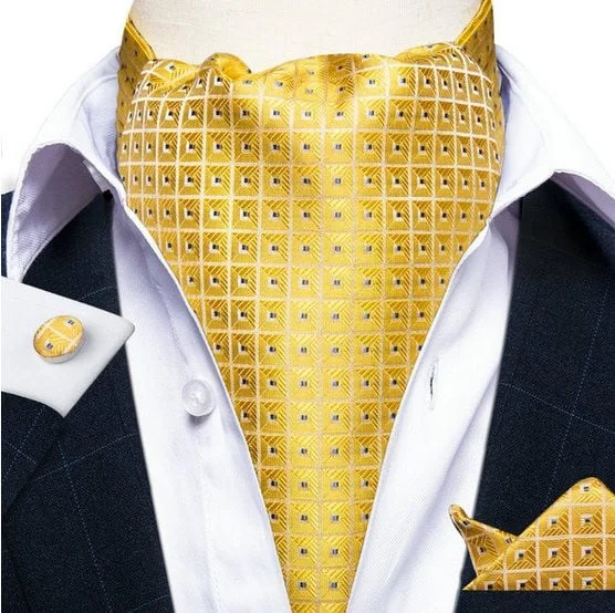 Set cravata / esarfa Ascot + batista + butoni, model 70