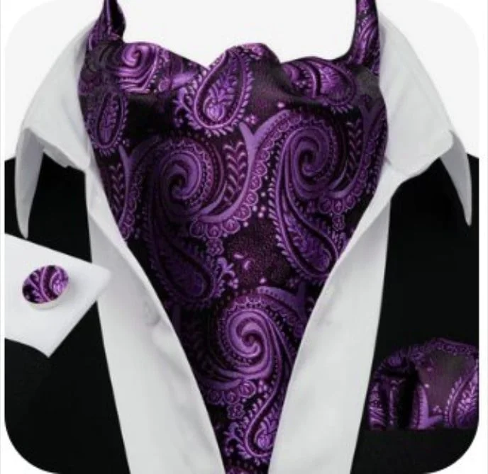 Set cravata / esarfa Ascot + batista + butoni, model 92