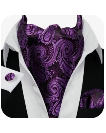 Set cravata / esarfa Ascot + batista + butoni, model 92