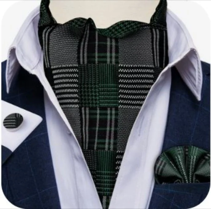 Set cravata / esarfa Ascot + batista + butoni, model 93